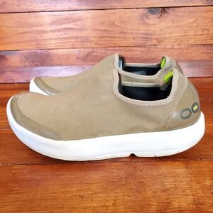 OoFos Oomg EeZee Recovery Shoes Women 10 Brown Tan Slip-on Comfort Sneakers